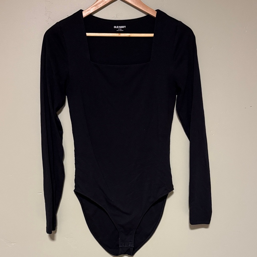 Old Navy Square Neck Black Bodysuit